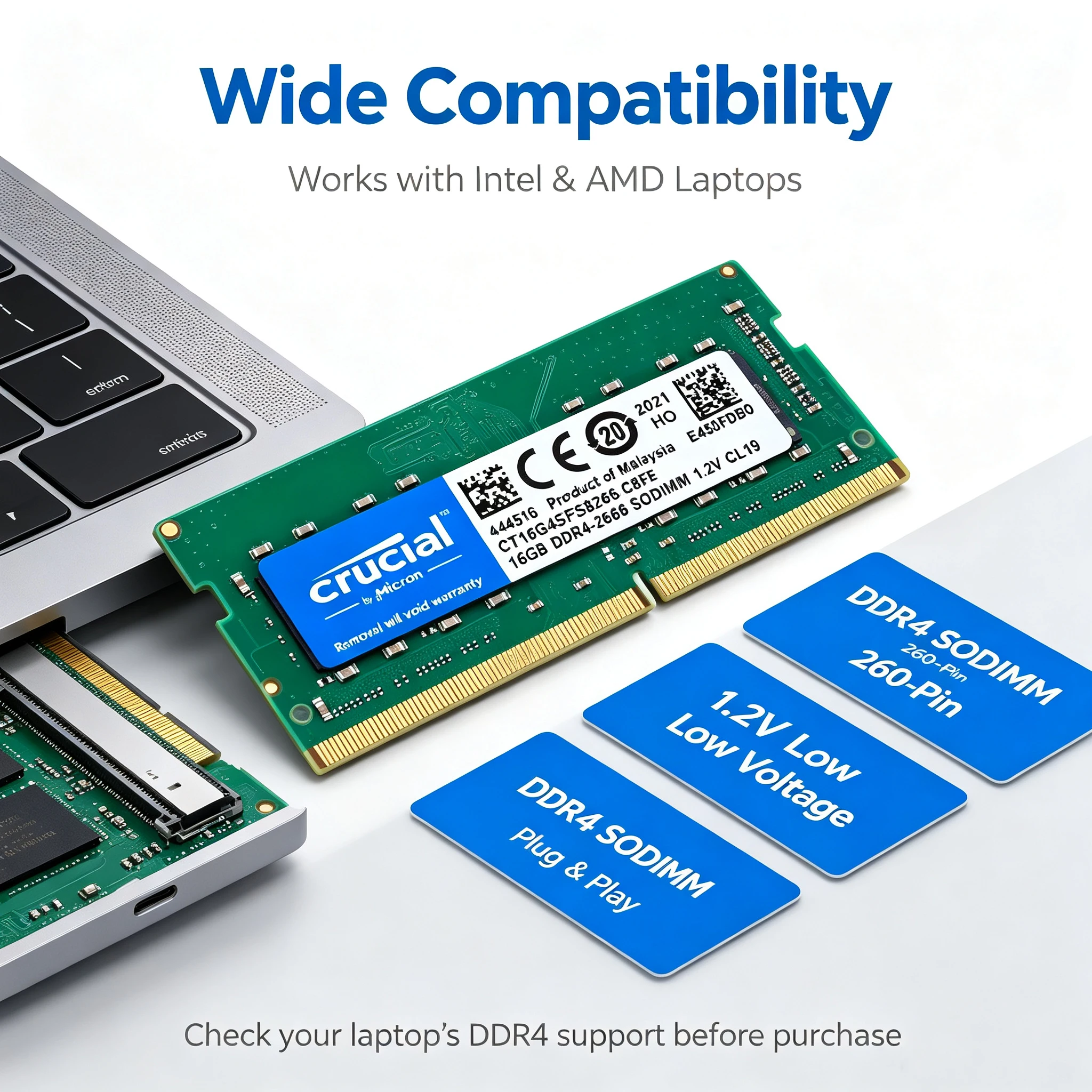 Crucial DDR4 Laptop RAM SODIMM - Sodimm Ddr4 ulasan dan harga