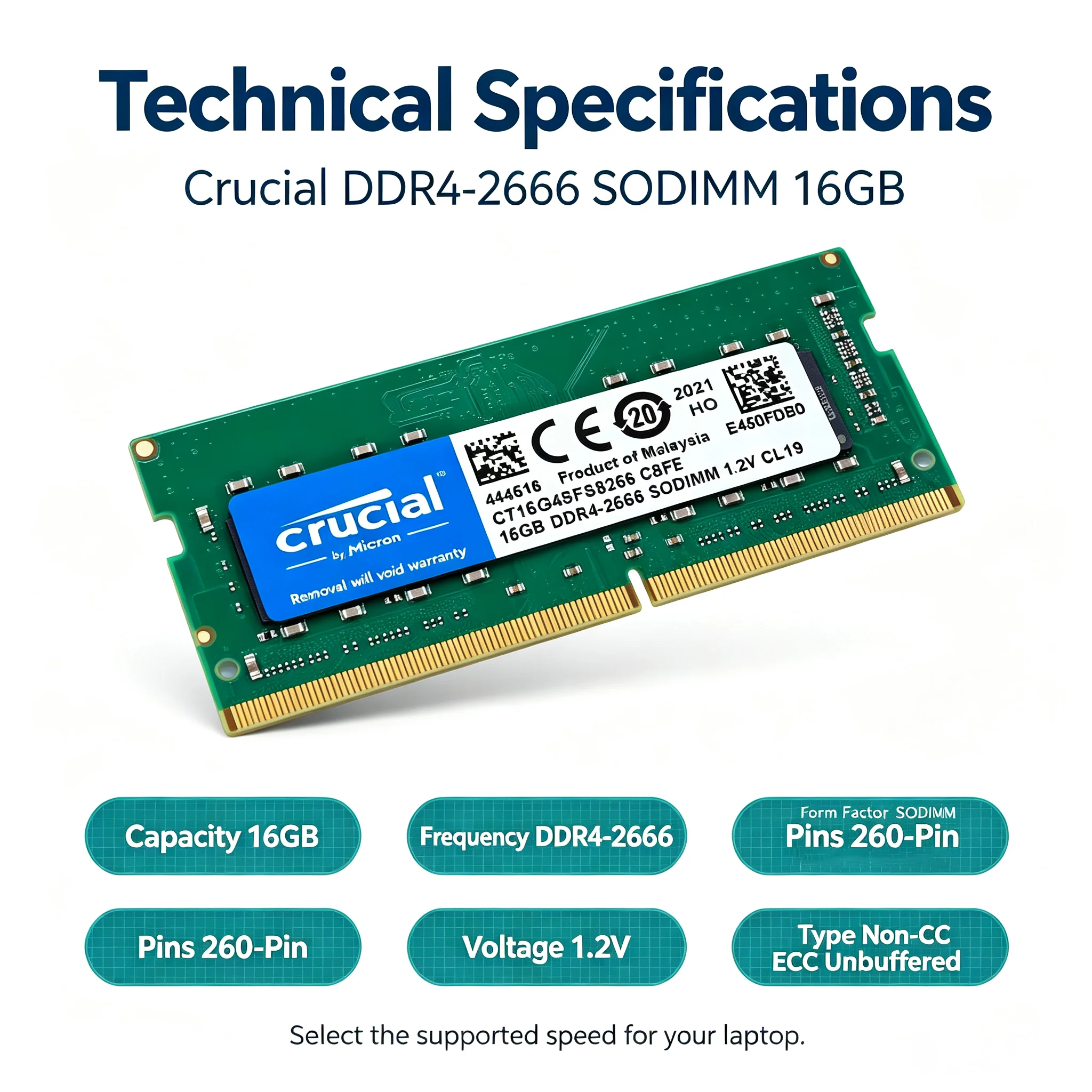 Crucial DDR4 Laptop RAM SODIMM - Sodimm Ddr4 ulasan dan harga