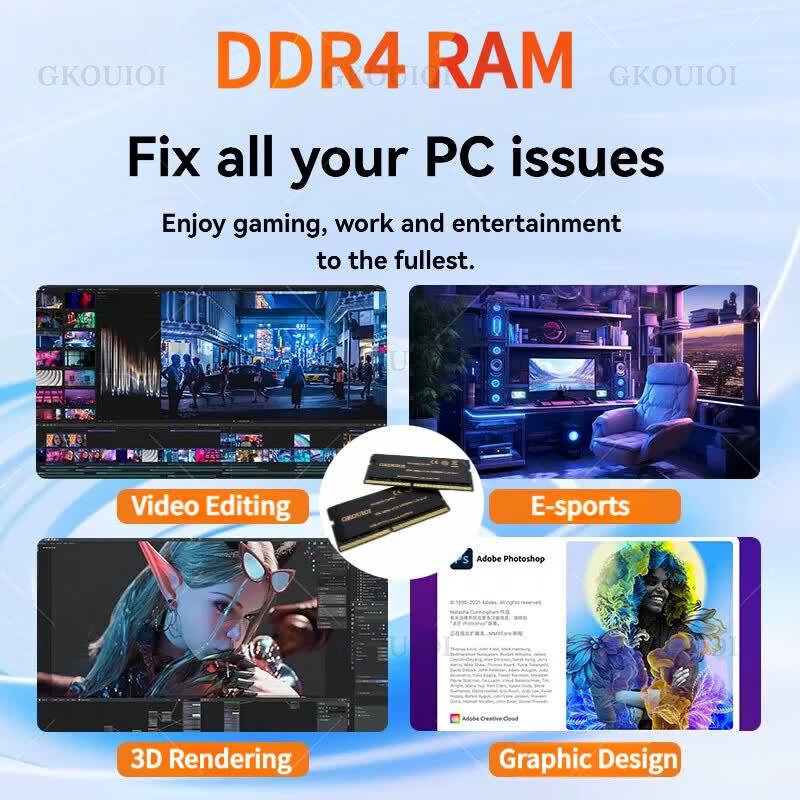 GKOUIOI DDR4 Memoria Ram 4GB 8 - Sodimm Ddr4 ulasan dan harga